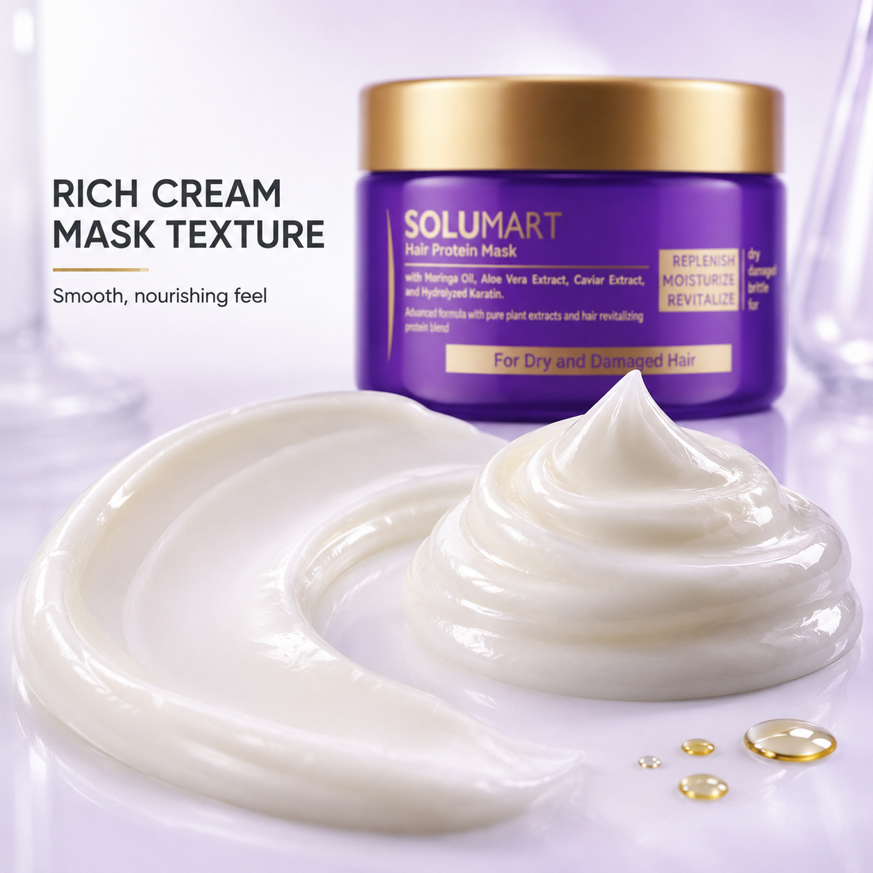 Solumart Hair Mask for Dry, Frizzy, and Brittle Hair - Image 22