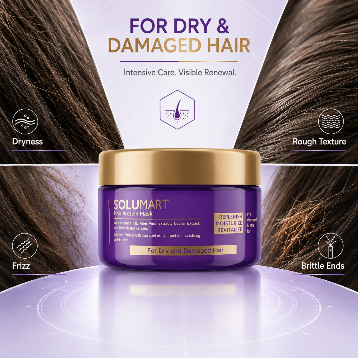 Solumart Hair Mask for Dry, Frizzy, and Brittle Hair - Image 20