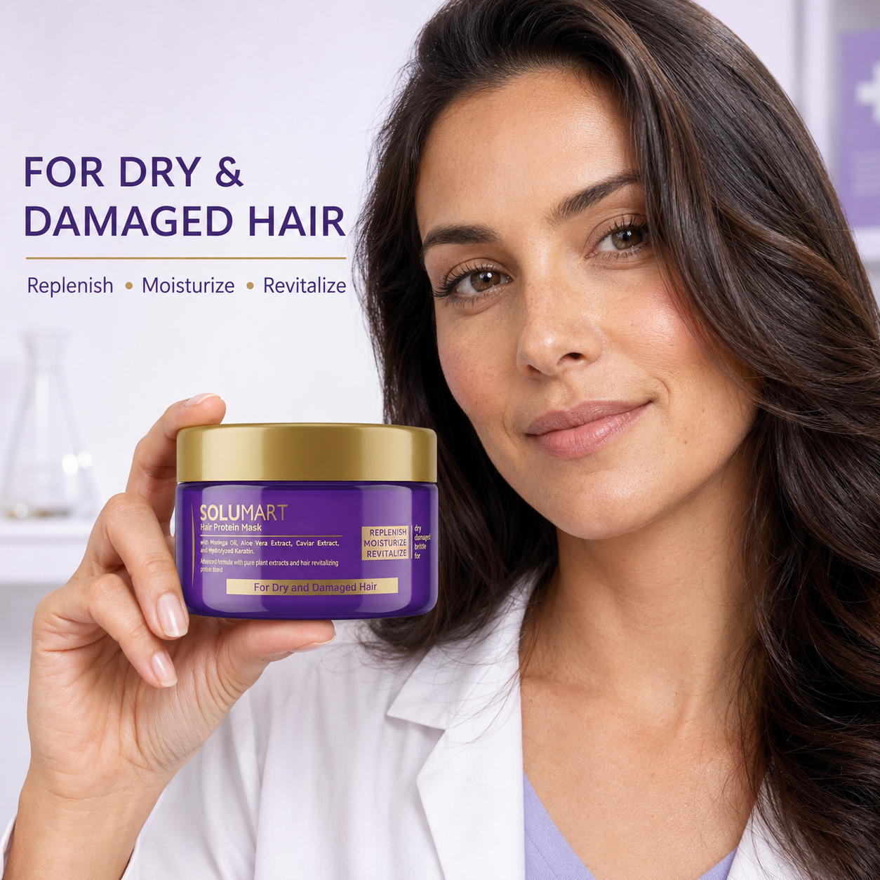 Solumart Hair Mask for Dry, Frizzy, and Brittle Hair - Image 16