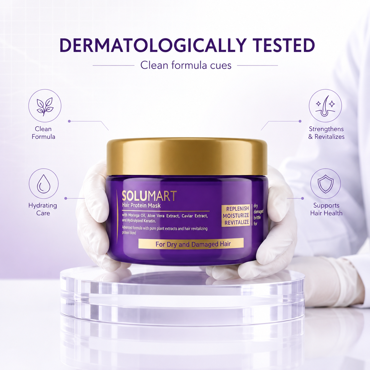 Solumart Hair Mask for Dry, Frizzy, and Brittle Hair - Image 14