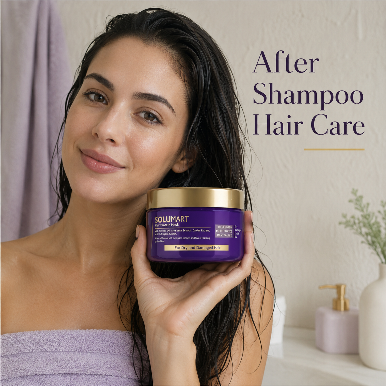 Solumart Hair Mask for Dry, Frizzy, and Brittle Hair - Image 8