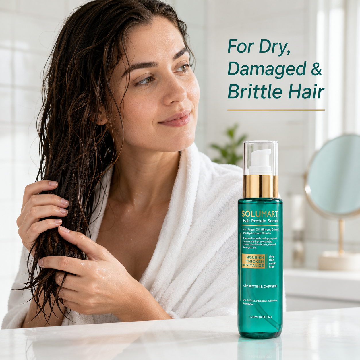 Solumart Hair Serum for dry, brittle hair & Split Ends Protector - Image 17