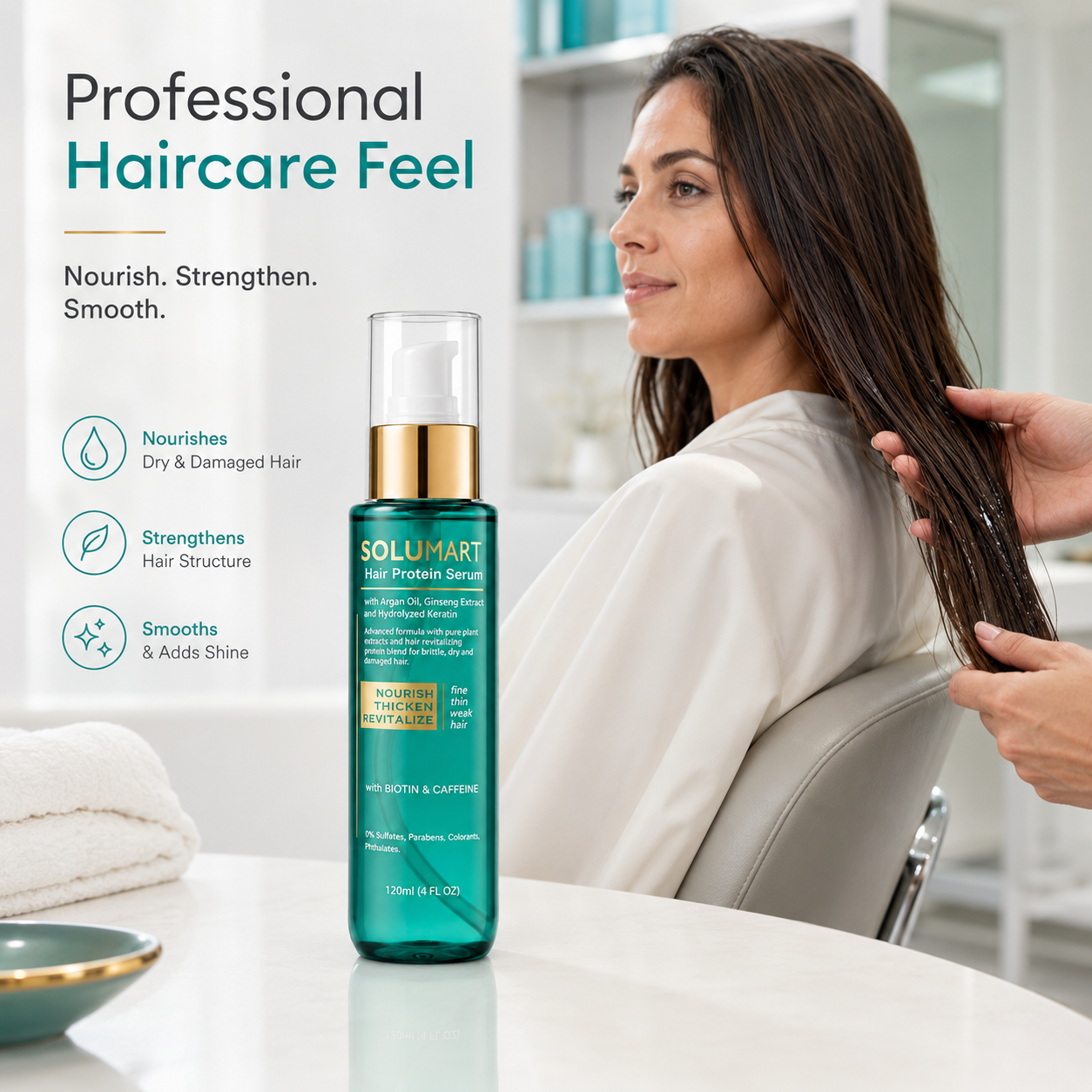 Solumart Hair Serum for dry, brittle hair & Split Ends Protector - Image 12