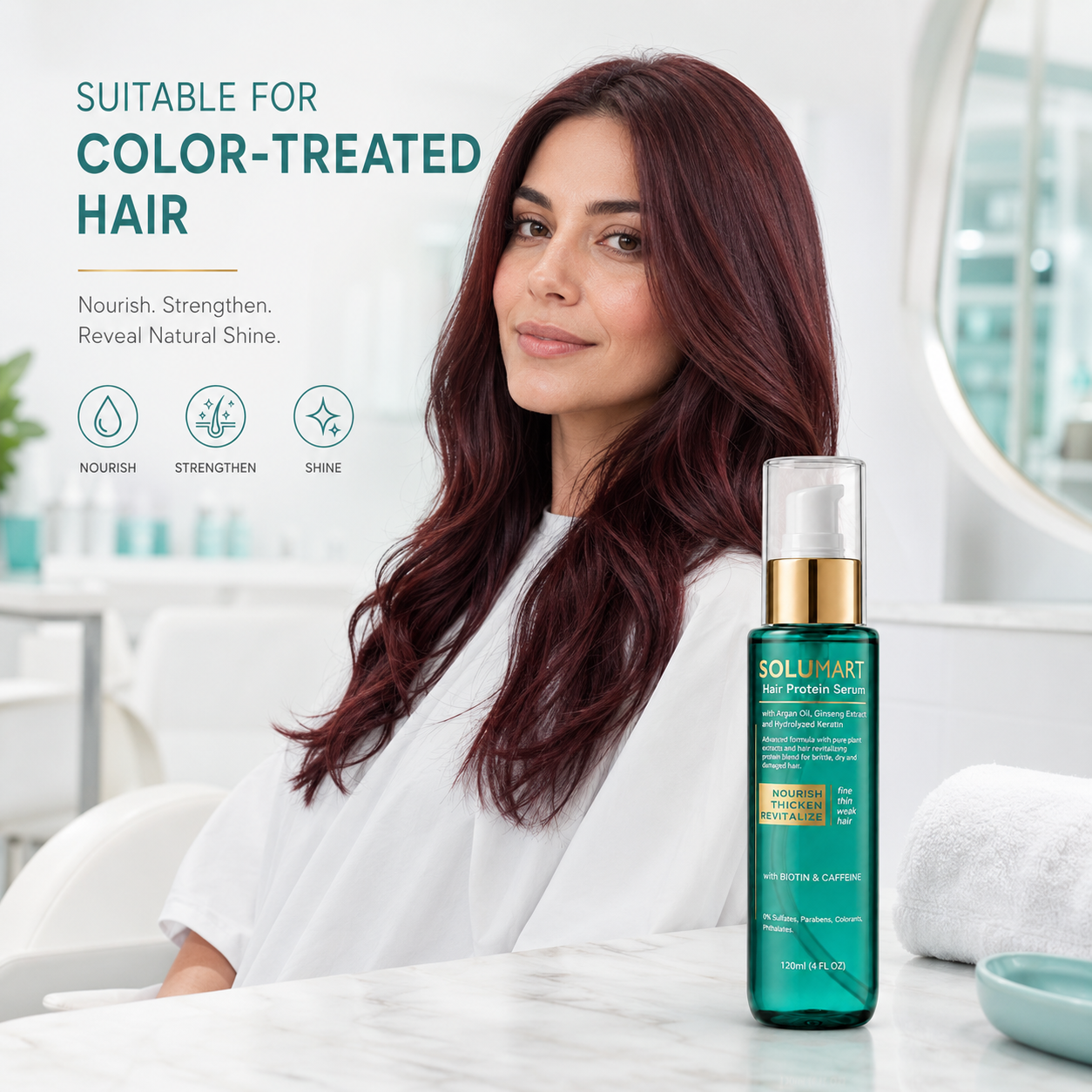 Solumart Hair Serum for dry, brittle hair & Split Ends Protector - Image 9
