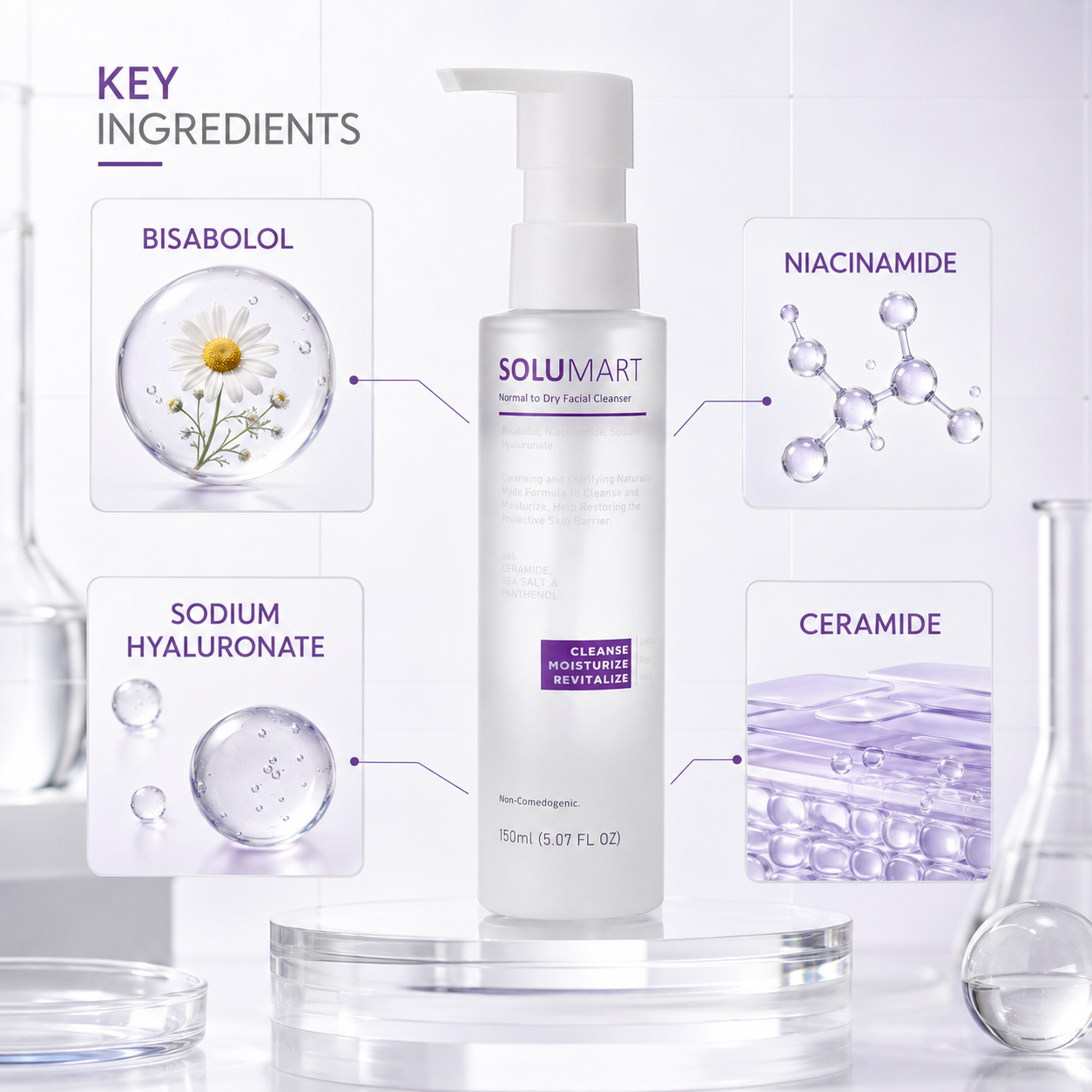 Solumart Normal to Dry facial Cleanser - Image 27