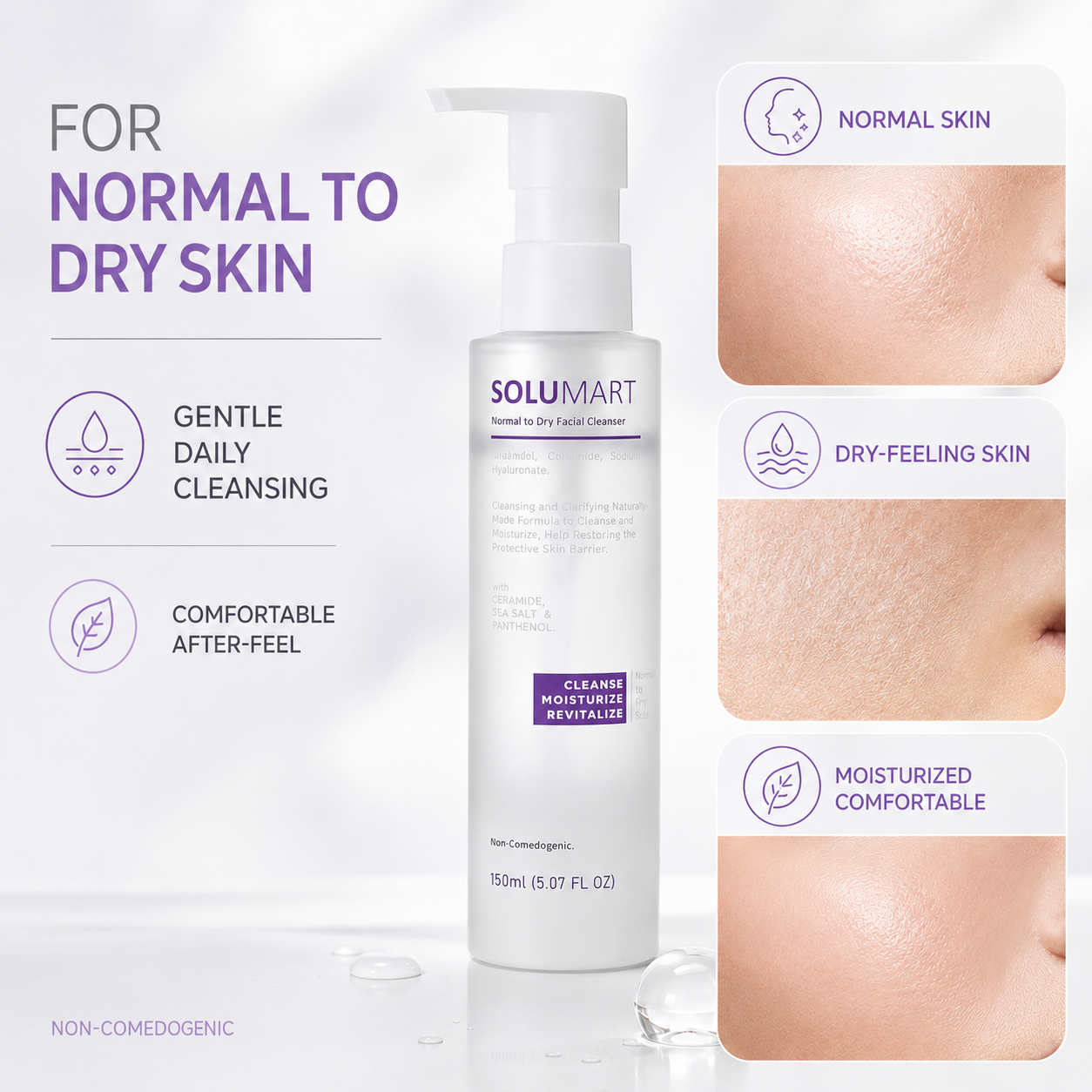 Solumart Normal to Dry facial Cleanser - Image 25