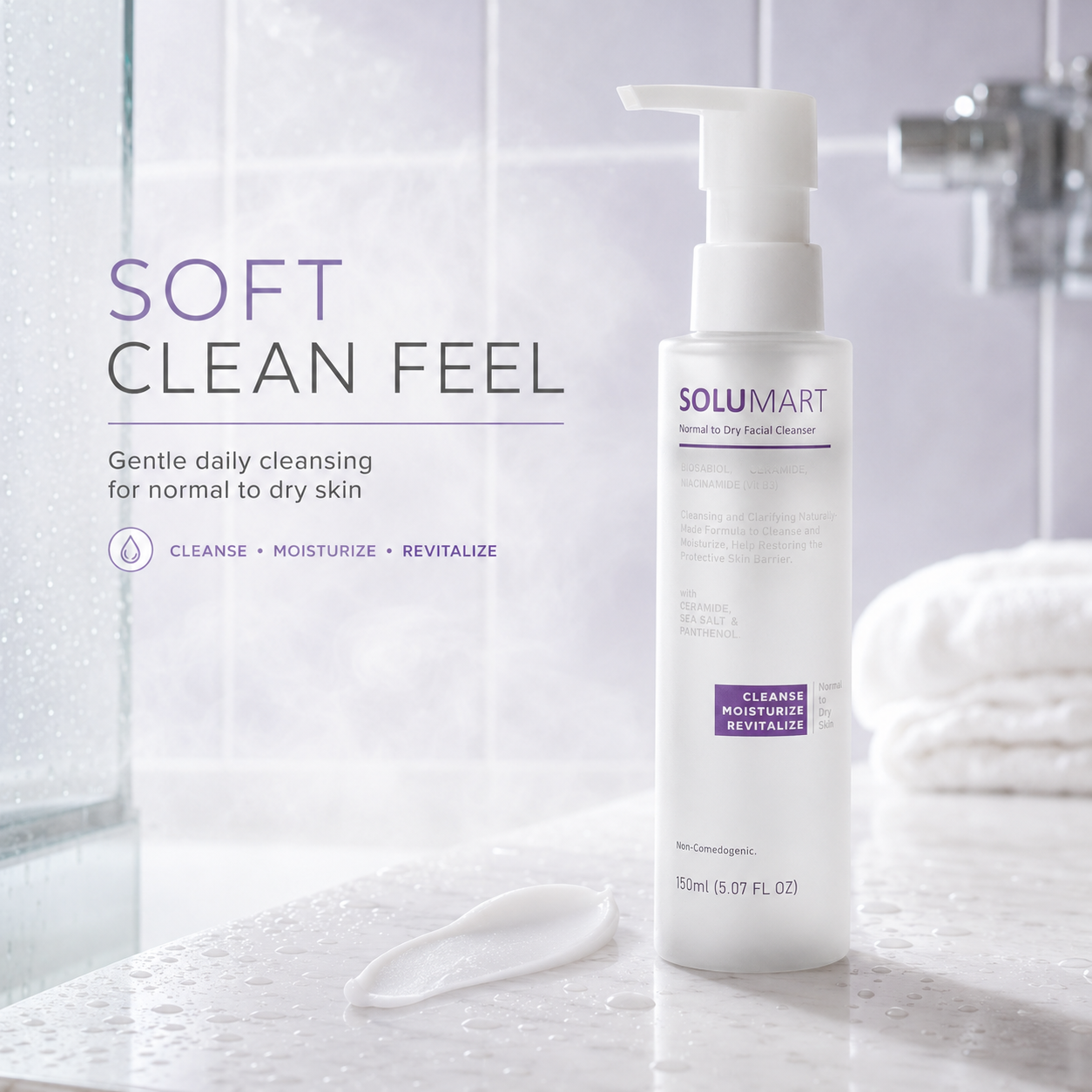 Solumart Normal to Dry facial Cleanser - Image 5