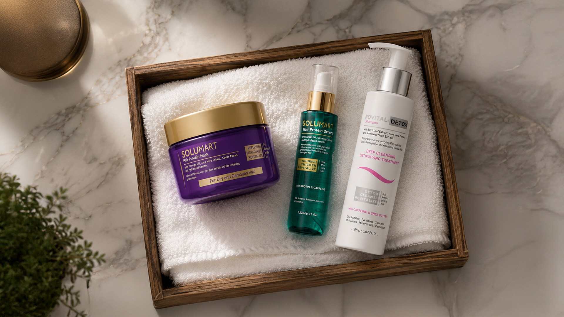 serum 120 + solumart putple mask 200 + rovital_ shampoo 2